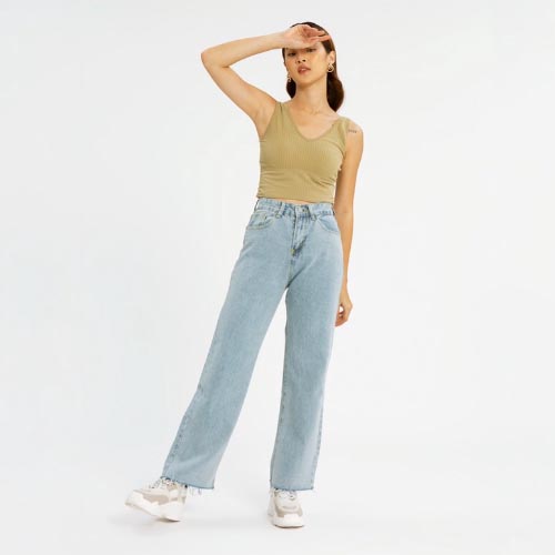 produk vierlin Jeans 3156 - HIGH WAIST BAGGY LOOSE JEANS VIERLINN