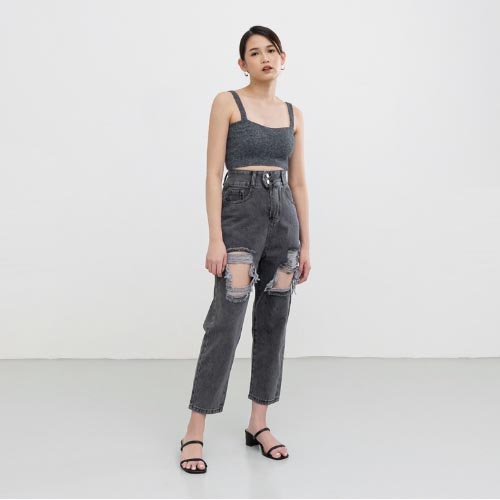 produk vierlin Jeans 7575 - HIGHWAIST RIPPED JEANS VIERLINN