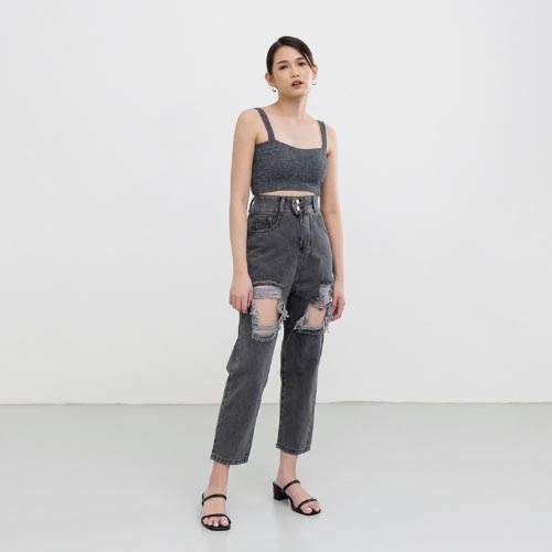 produk vierlin Jeans 7575 - HIGHWAIST RIPPED JEANS
