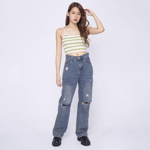 produk vierlin Jeans 8027 - HIGHWAIST BAGGY LOOSE JEANS