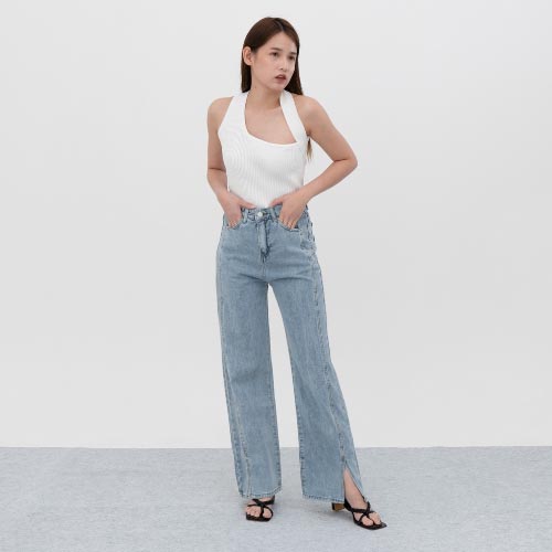 produk vierlin Jeans 809 - HIGHWAIST BAGGY SLIT JEANS