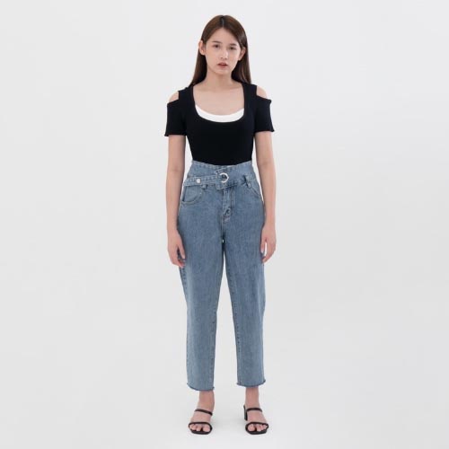 produk vierlin Jeans 8236 - CELANA BOYFRIEND JEANS HIGH WAIST