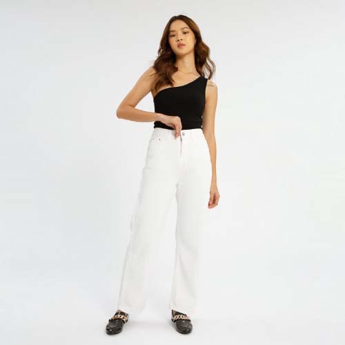 produk vierlin Jeans 6073 - HIGHWAIST BAGGY LOOSE WHITE JEANS