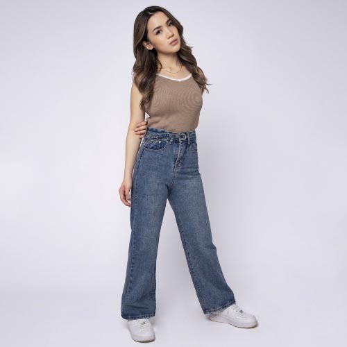 produk vierlin Jeans 609 - HIGH WAIST LOOSE JEANS WANITA