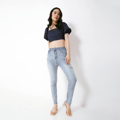 produk vierlin-HIGHWAIST SKINNY RIPPED JEANS