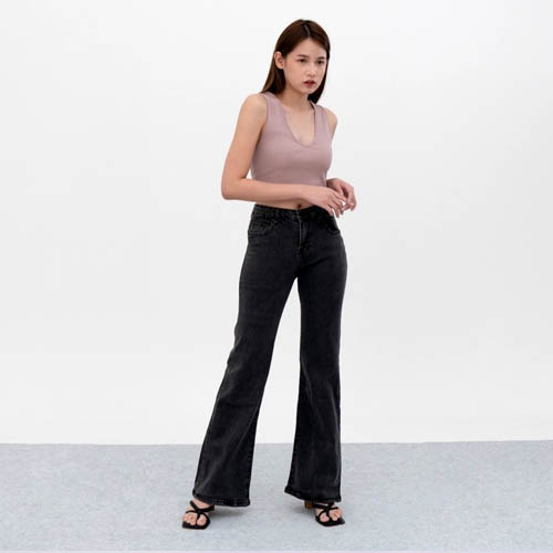 produk vierlin-Jeans 1038 - HIGHWAIST BAGGY FLARE JEANS