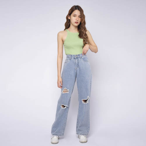 produk vierlin-Jeans 2058 - HIGHWAIST BAGGY RIPPED JEANS