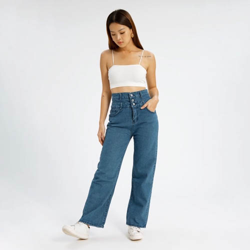 produk vierlin-Jeans 2605 - HIGHWAIST LOOSE BAGGY JEANS