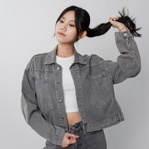 produk vierlin-Jeans 402 - CROP DENIM JACKET