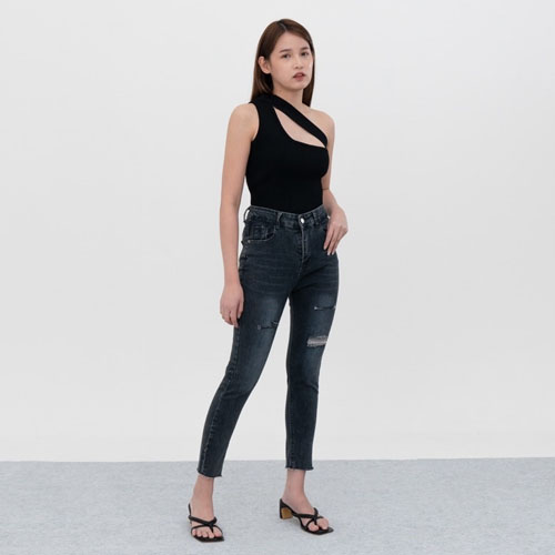 produk vierlin-Jeans 2059 - HIGHWAIST RIPPED JEANS