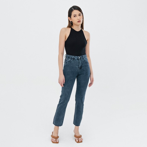 produk vierlin-Jeans 2598 - HIGHWAIST STRAIGHT UNFINISHED JEANS