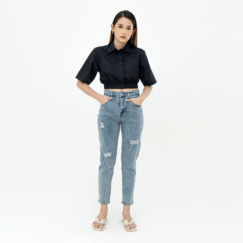 produk vierlin-Jeans 562 - HIGHWAIST RIPPED STRECHT JEANS