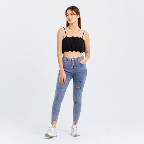 produk vierlin-Jeans 8003 - SKINNY RIPPED JEANS