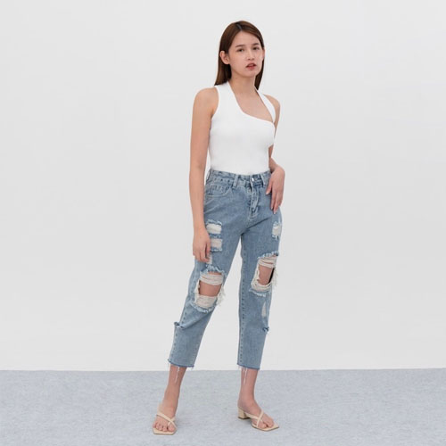 produk vierlin-Jeans 81376 - HIGHWAIST RIPPED JEANS