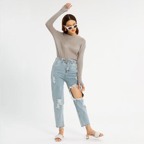 produk vierlin-JEANS 1621 - HIGHWAIST RIPPED JEANS