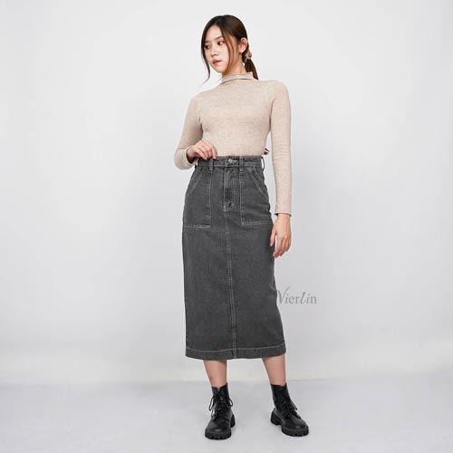 produk vierlin-Jeans 1947 - MIDI ROK JEANS