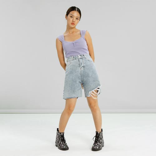 produk vierlin-Jeans 20288 - SHORT RIPPED JEANS