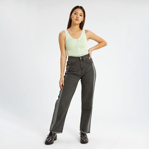 produk vierlin-Jeans 2218 - HIGHWAIST LOOSE JEANS