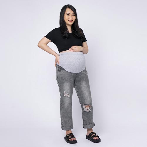 produk vierlin-Jeans 2808 - MATERNITY RIPPED JEANSd