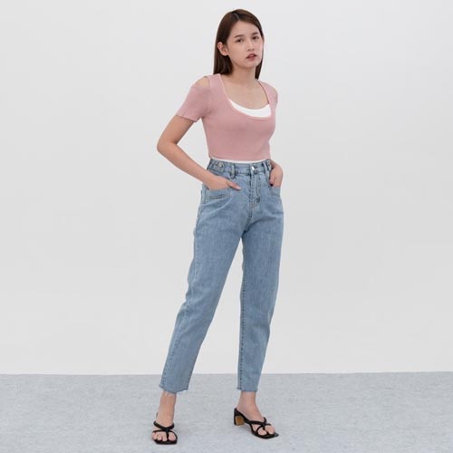 produk vierlin-Jeans 3036 - HIGHWAIST BOYFRIEND JEANS