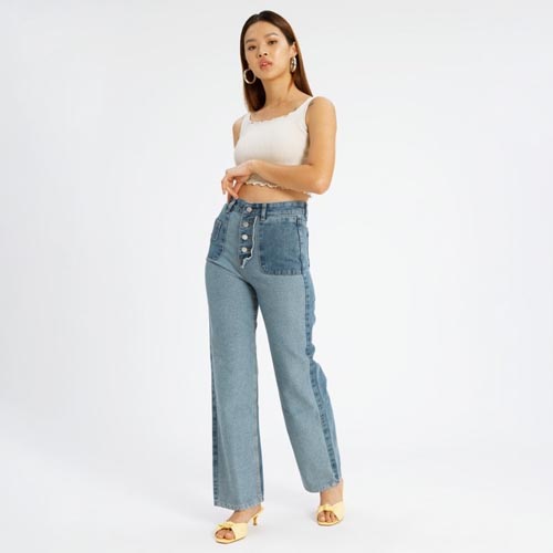 produk vierlin-Jeans 5319 - HIGHWAIST LOOSE JEANS
