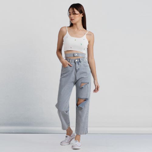 produk vierlin-Jeans 5822 - HIGHWAIST RIPPED JEANS