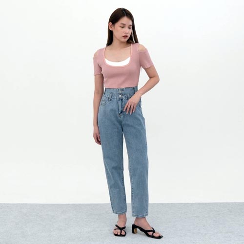produk vierlin-Jeans 8622 - HIGHWAIST BOYFRIEND JEANS
